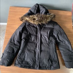 Calvin Klein Black Puffer Duck Down Coat Small